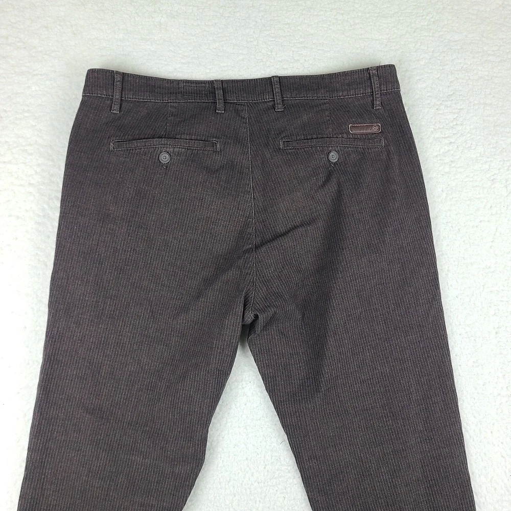AG Adriano Goldschmied Pants Mens 36x32 Dark Brown The Marshall Slim Trousers EC